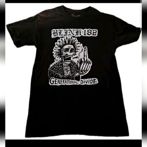 Blink 182 Mens Black Generational Divide Band Tee M